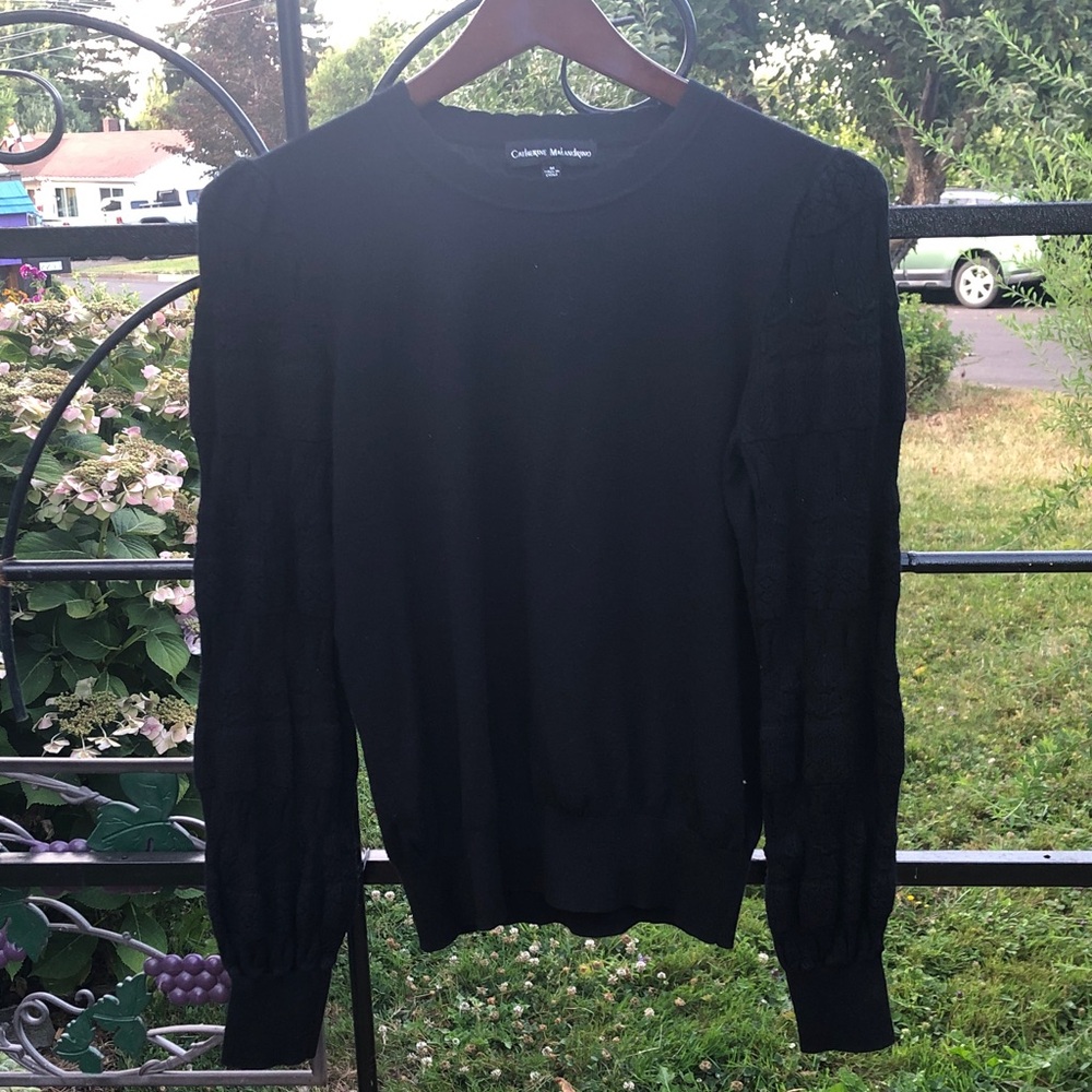 Catherine Malandrino black pullover sweater size M